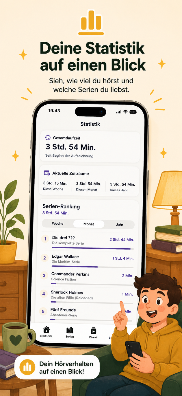 Folgenzeit auf dem iPhone mit weiterer App-Ansicht